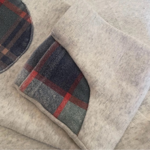 Ampersand Avenue Womens XXL Pullover Hoodie Plaid Accents Zipper Thumb Holes - Picture 7 of 11